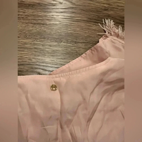 Marie Oliver silk fringe top XS Pink - Picture 4 of 4